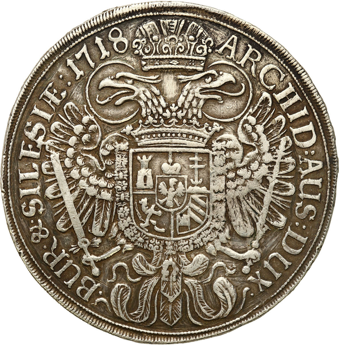 Śląsk. Karol VI (1711-1740). Talar 1718, Wrocław
